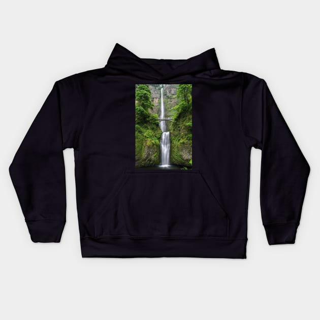 Waterfall art Kids Hoodie by Vine Time T shirts